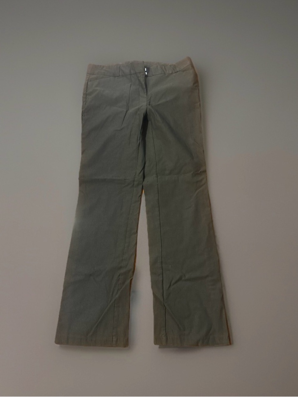 Designs by Olivia Classic Gray Work Pants Flat Front Straight Leg 1X